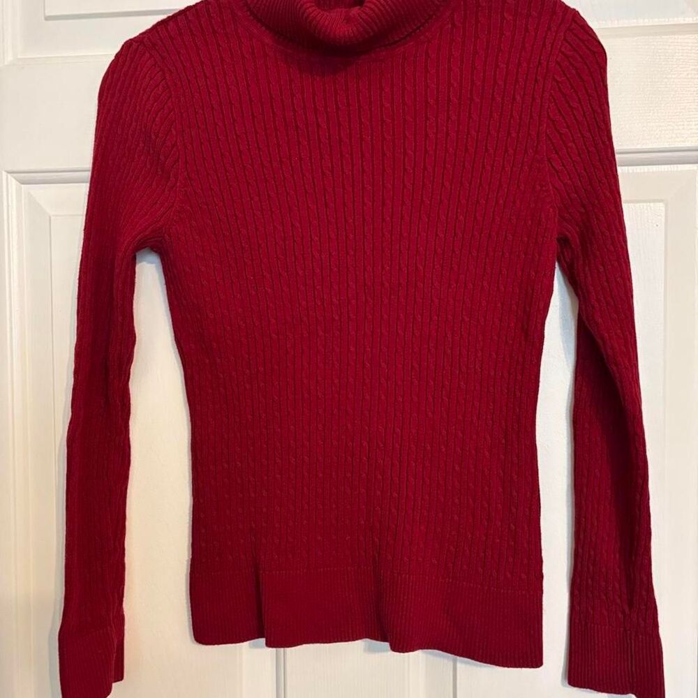 Jeanne-pierre Women's Red Knit Top S EUC